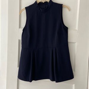 Ann Taylor Crepe Tank Top with Zipper in the back